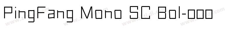 PingFang Mono SC Bol字体转换